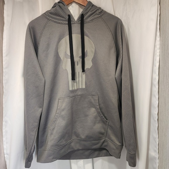 The Punisher MARVEL Mens HOODIE Sweatshirt Size Large‎ Grey - Picture 1 of 4